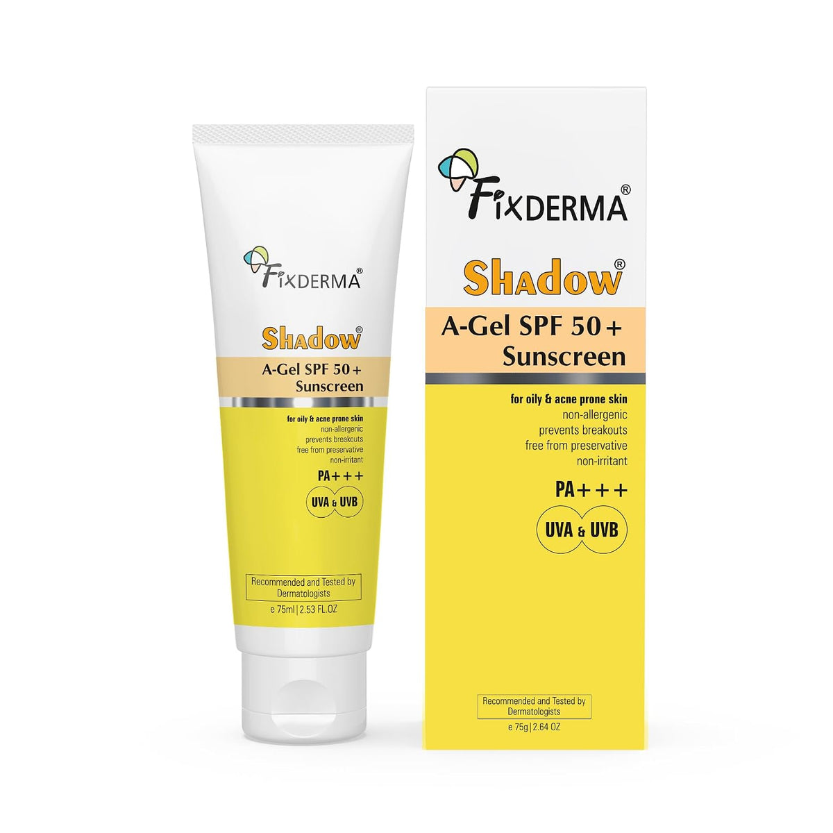 Fixderma Shadow A-Gel SPF 50+ Sunscree 75g