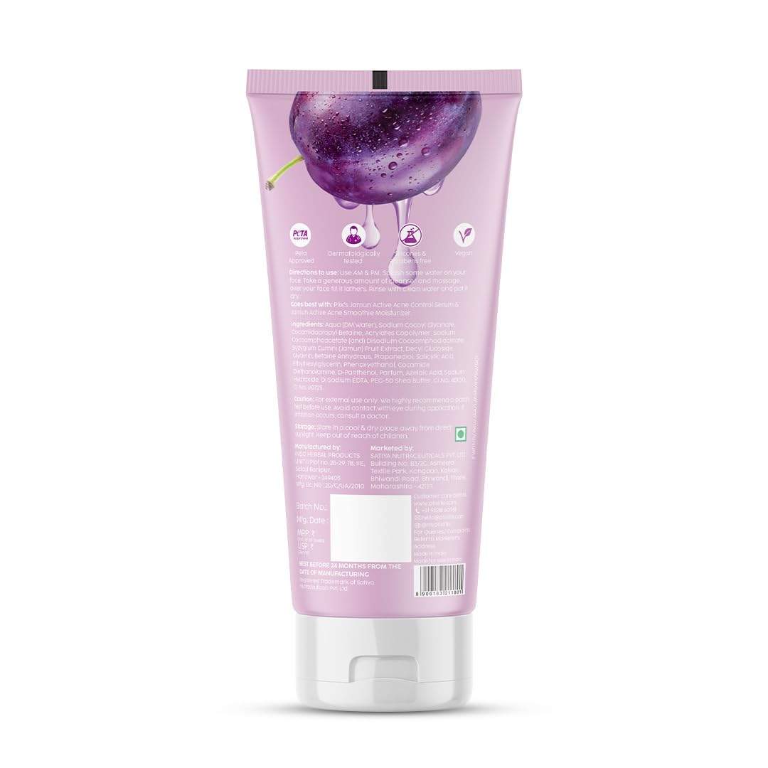 PLIX - THE PLANT FIX Jamun Active Acne Face Wash 100ml