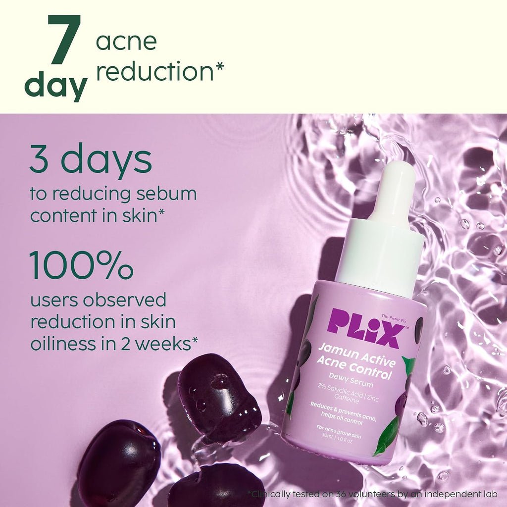 The Plant Fix Plix 2% Salicylic Acid Jamun Active Acne Serum 30ml