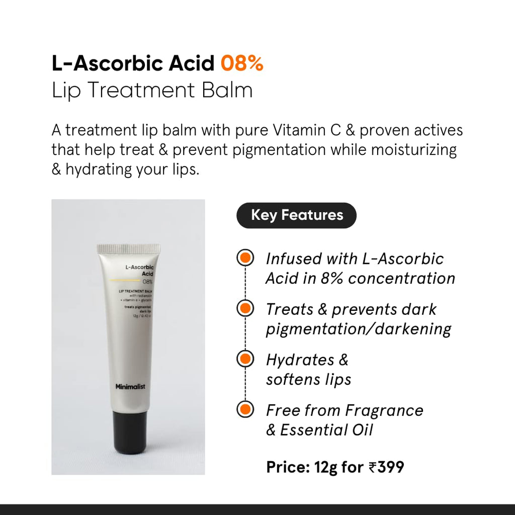 Minimalist Lip Treatment Balm for Pigmented & Dark Lips 12g