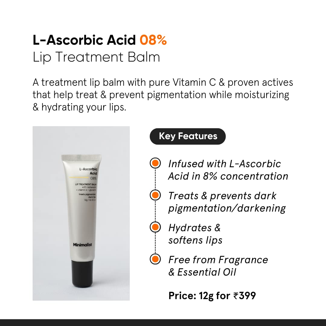 Minimalist Lip Treatment Balm for Pigmented & Dark Lips 12g