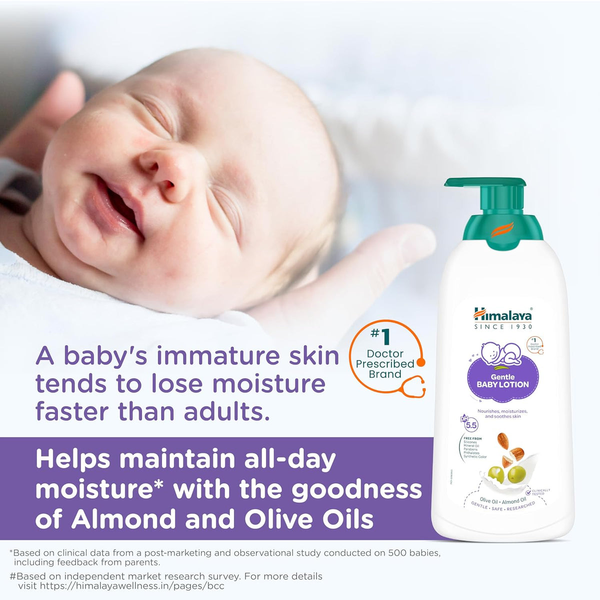 Himalaya Gentle Baby Lotion 200ml with Almond Oil