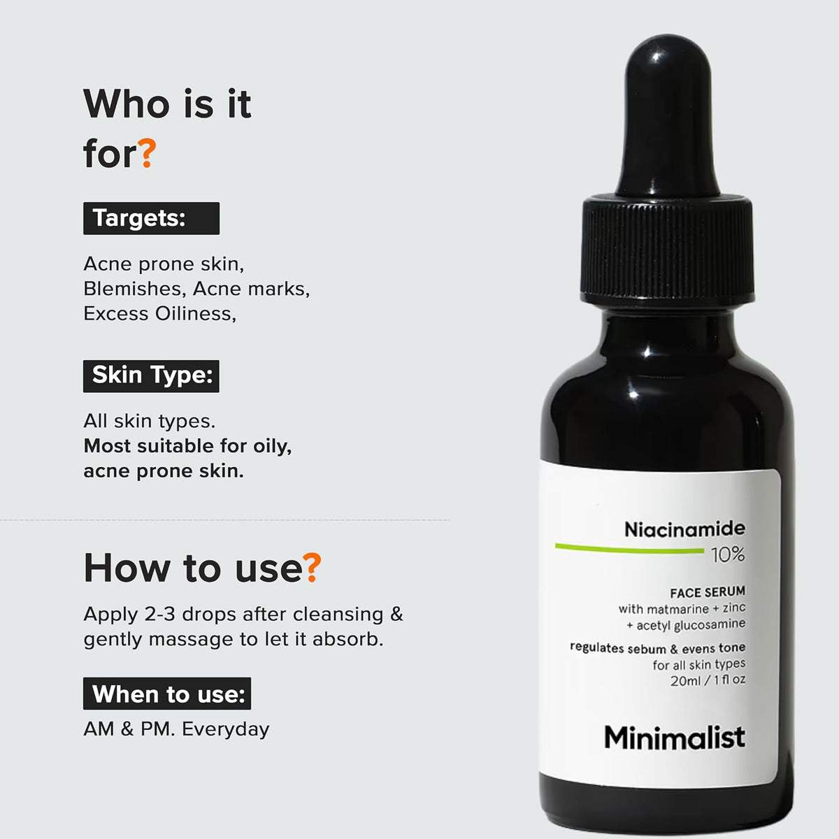 Minimalist 10% Niacinamide Serum with Zinc 30ml