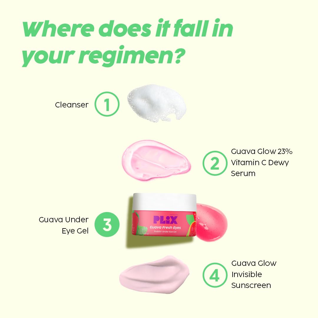 Plix Guava Under Eye Gel Cream with Caffeine & Vitamin C