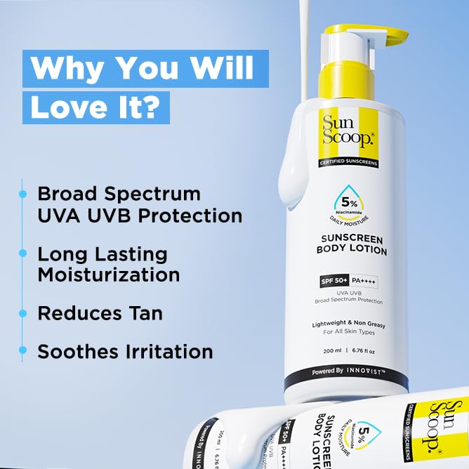 Sunscoop 5% Niacinamide Body Lotion Sunscreen SPF 50 PA+ 200ml