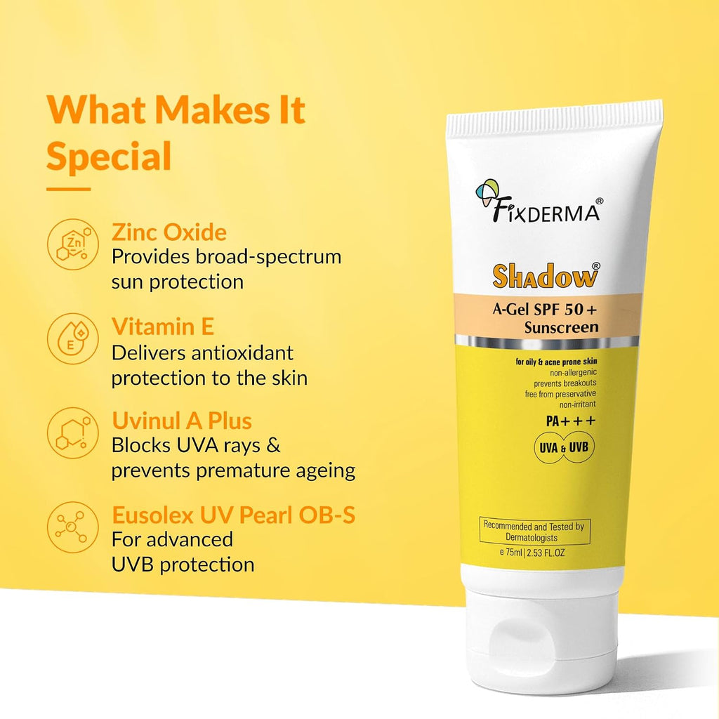 Fixderma Shadow A-Gel SPF 50+ Sunscree 75g