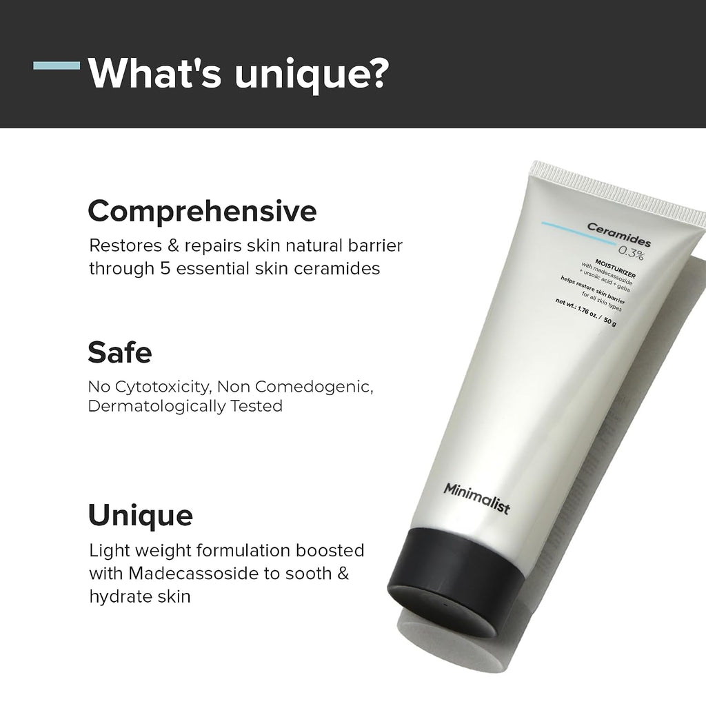 Minimalist 0.3% Ceramide Face Moisturizer For Barrier Repair 50g