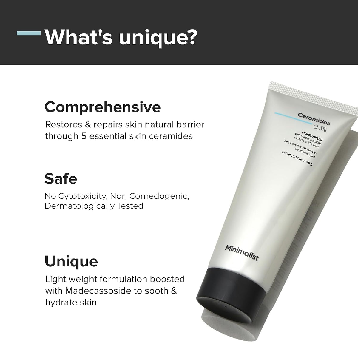 Minimalist 0.3% Ceramide Face Moisturizer For Barrier Repair 50g